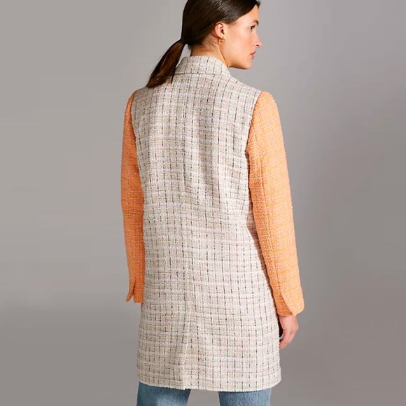 NWT Hutch Mixed-Plaid Blazer From Anthropologie in Novelty Women's Size US XS - Picture 7 of 10